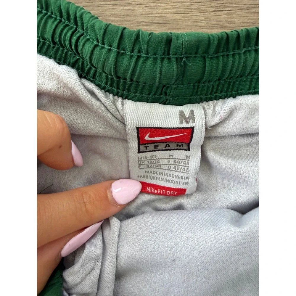 Nike Team USF Bulls Running Shorts Womens Medium Green White Athletic Gym 0865